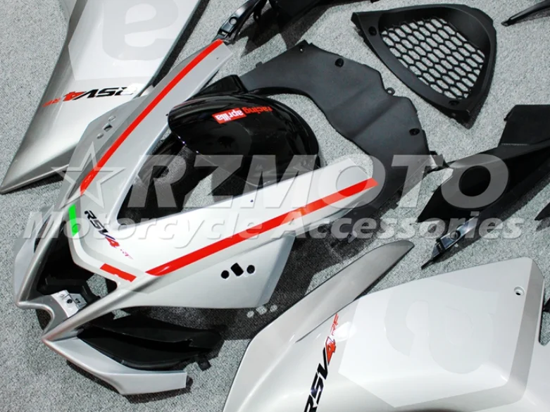 Литьевая форма, набор обтекателей ABS, подходит для Aprilia RSV4 1000 2009- 09 10 11 12 13 14, на заказ,, красный, серебристый