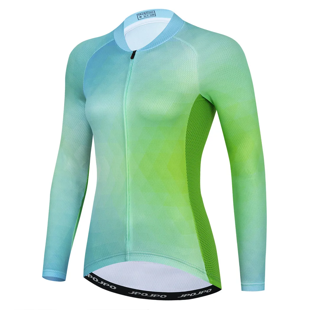 Maillot Cyclisme Femme Manches Longues – WOSAWE, Noir, Respirant, NEUF