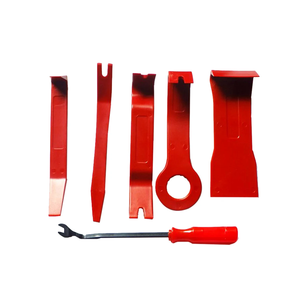 DIY 6Pcs Car Door Dash Audio Radio Removal Tool Panel Trim Install Open Pry Kit Set Plastic Car Repair Tools