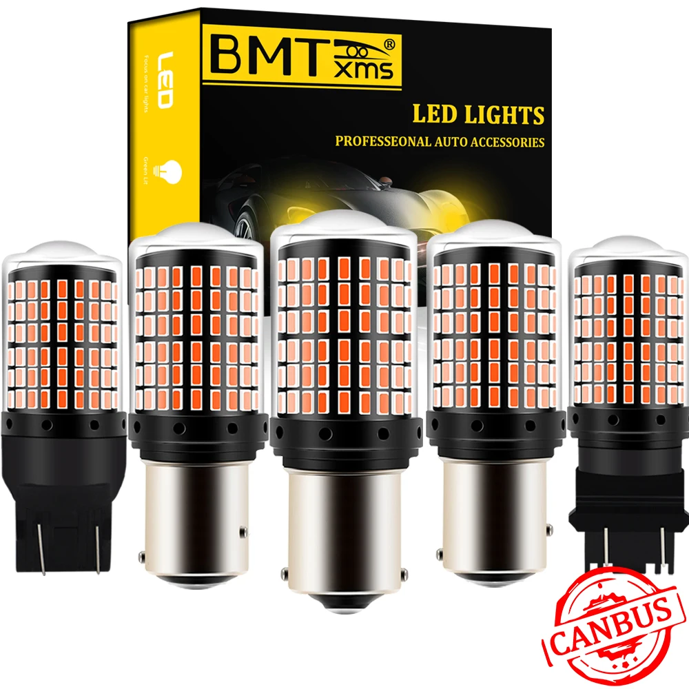 Автомобильные светодиодные лампы BMT 2x P21W Canbus PY21W BA15S BA15D BAY15D T20 7440 7443 3157 стоп сигнал