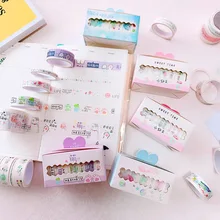 Японский можно крепить любые приспособления: PDA лента Washi ручка клейкая лента 5 Объем в штучной упаковке Детский жакет из денима для девочки; в форме сердца Сделай сам Дневник лента для декорации Washi