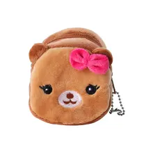 Новейший стиль модная детская сумка с мультяшными животными Velboa тканевый Кошелек для монет милая сумка для монет на молнии для девочек