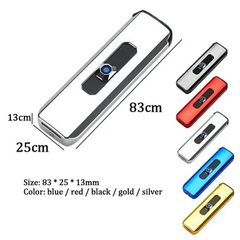 

USB charging double sided lighter cigarette men's holiday gift LED light