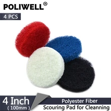 Cheap POLIWELL 4PCS 4 Inch 100mm Polyester Scrubbing Pads Industrial Scouring Pad Bathroom Kitchen Automotive Cleaning Polishing Kit Cheap POLIWELL 4PCS 4 Inch 100mm Polyester Scrubbing Pads Industrial Scouring Pad Bathroom Kitchen Automotive Cleaning Polishing Kit
