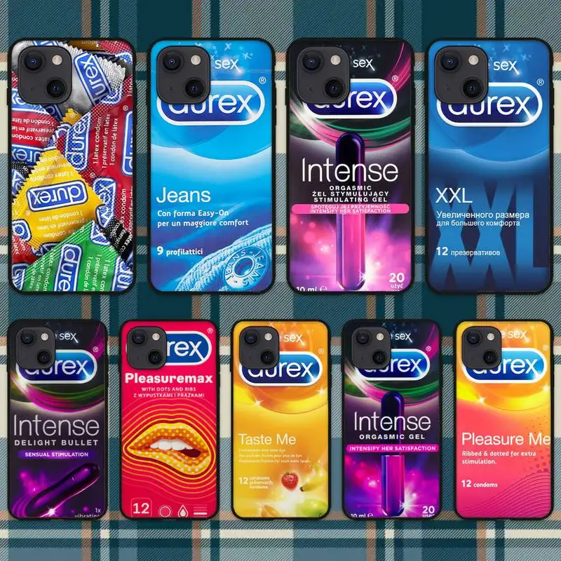 RUICHI сексуальный презерватив бренд Durexs коробка чехол для телефона iPhone 11 12 Mini 13 Pro XS