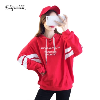 

Autumn Women Sweatershirt Letter Printed Hoodies Hip Hop Outdoor Sports Pullover Casual Ladies Jumpers Sudadera Mujer