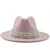 Wool Jazz Fedora Hats Casual Men Women Leather Pearl ribbon Felt Hat white pink yellow Panama Trilby Formal Party Cap 58-61CM 3