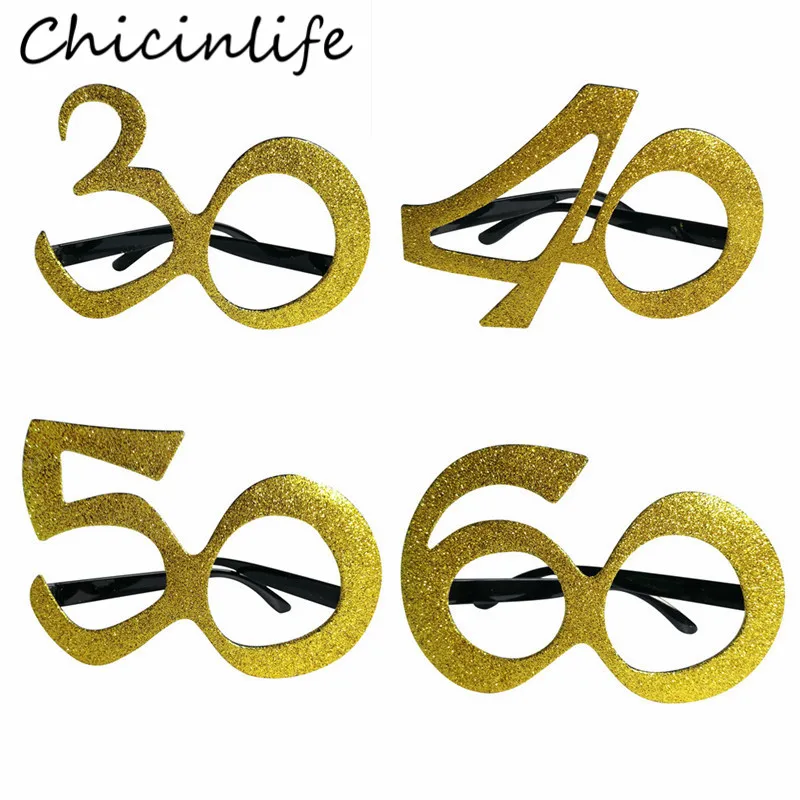 Chicinlife 1 шт. 30th 40th 50th 60th очки для мужчин и женщин день рождения забавная оправа