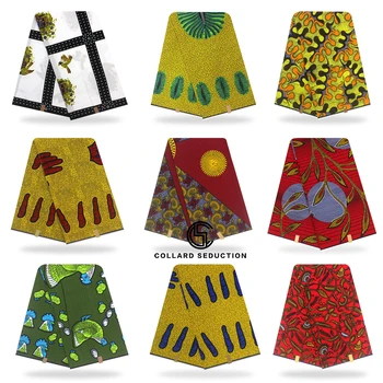 

CS 2020 high quality Ankara African prints batik pagne real wax fabric sewing materia for DIY crafts wedding dress 100%