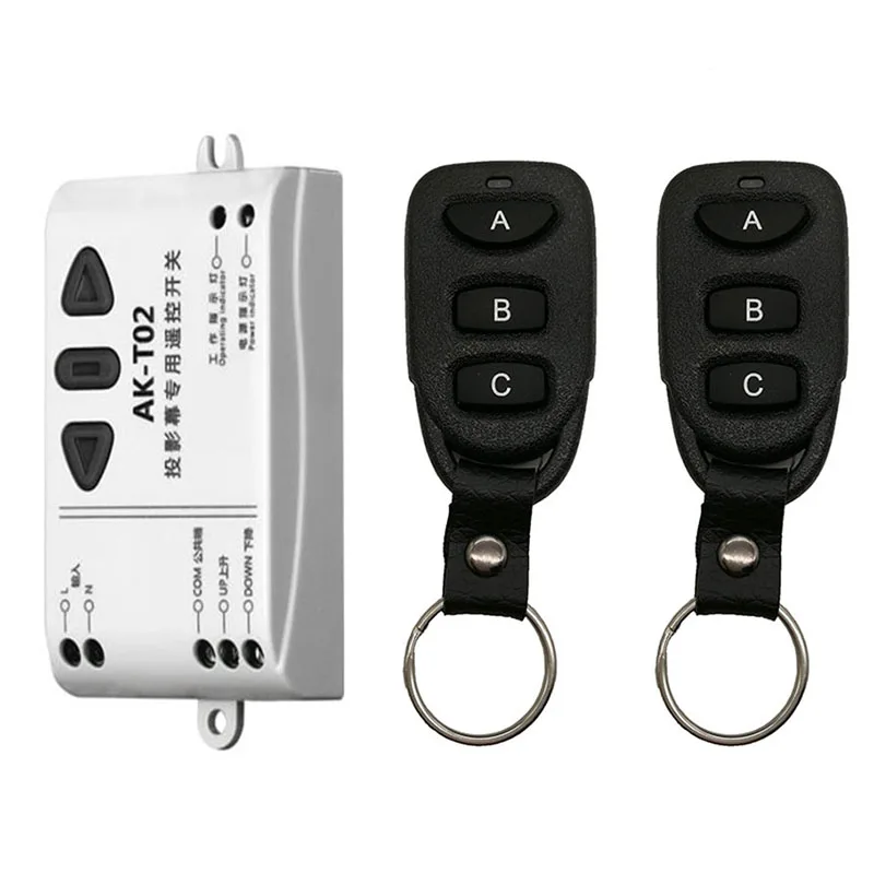 

AK-T02 220V Wireless Remote Control Front Controller for Electric Projector Screens Electric Curtains/Tower garage door