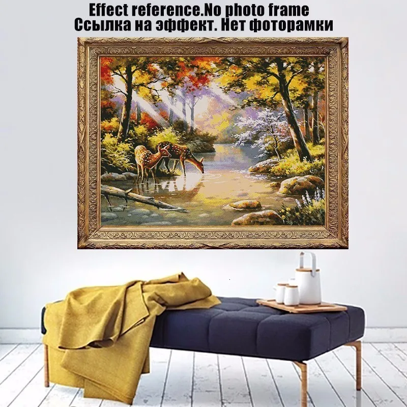 Полный 5D DIY Алмазная картина вышивка крестиком пейзаж Олень Кристалл рукоделие Алмазная вышивка Стразы мозаика Алмазная Декор