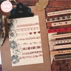 Mr. Бумажная полоса цветы линейка НУМ модный штамп DIY деревянные и резиновые штампы для скрапбукинга канцелярские принадлежности