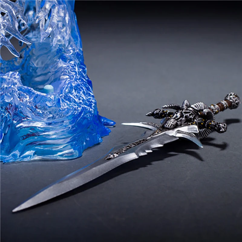 WOW Артас оружие Frostmourne меч с светодиодный освещения Figma Starz ПВХ Фигурки Модель