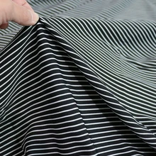 Метр белая черная полоска шифоновый текстиль непрозрачный