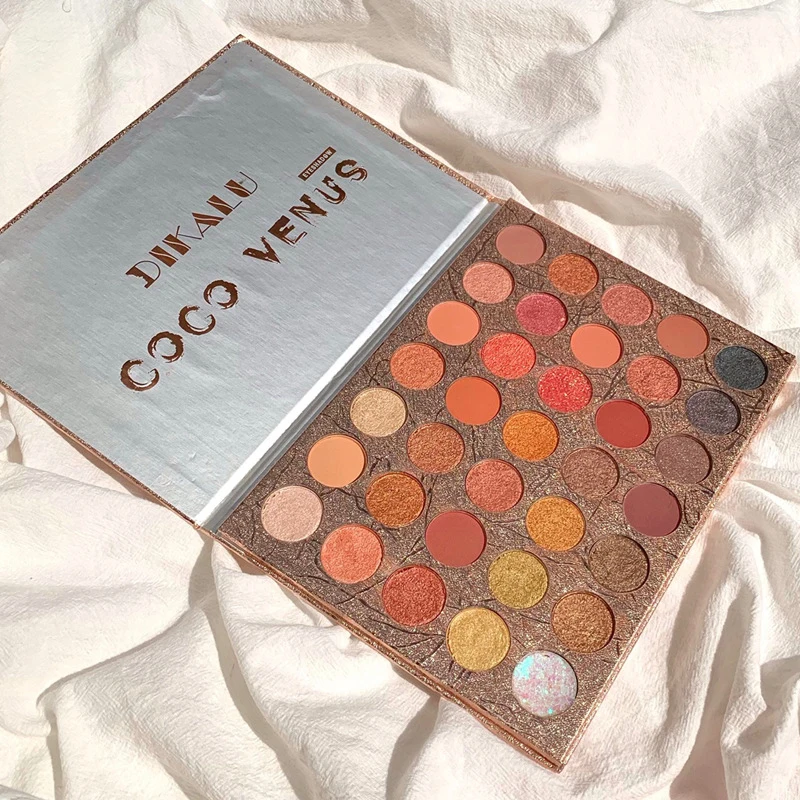 35 Colors Matte Eye Shadow Pallete Long Lasting Waterproof EyeShadow Natural Eye Makeup Pallete Diamond Sequins Cosmetics TSLM1