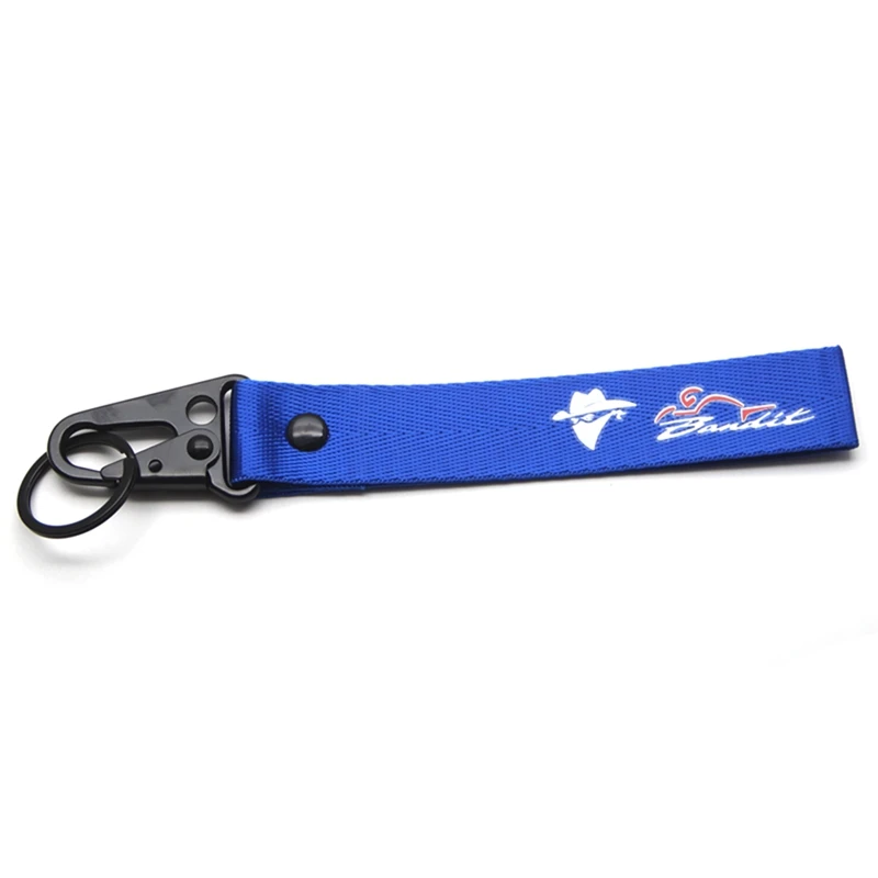 For Suzuki Bandit Gladius GSR GSXR 750 1000 Hayabusa V-Strom TL1000S Motorcycle Car Key Chain Woven Key Ring Tag Label Chain - Цвет: Blue-Bandit