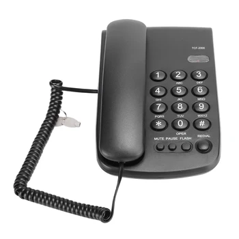 

Desktop Wall-mounted Telephone Landline Home Phone Support Re-dial/Pause/Mute Function for Business Office Hotel Home telefono