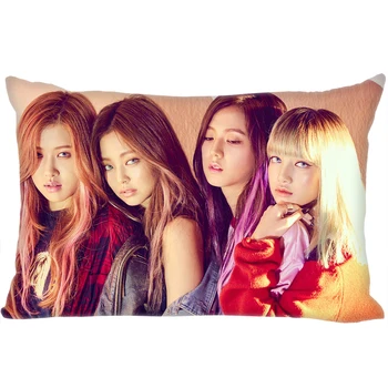 

New Custom BLACKPINK Pillowcase Zippered Rectangle Pillow Cover Cases Size 45X35cm,40x60cm,45X75cm,50X75cm(Two sides)