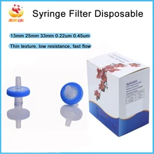 

100pcs/bag Syringe Filters MCE 13/25/33mm 0.22/0.45um Disposable Syringe Driven Needle Mixed Fiber Filter Lab Medical Supplies