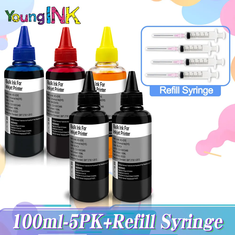Refill Ink Kit 100ML Universal Dye Printer Supplies Desktop Printing Paper Replacement For Canon PG-245 CL-246 PIXMA MG2420