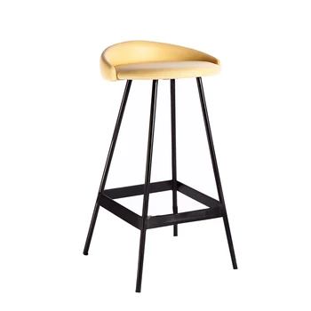 

Island Dining Chair Domestic High Stool Bar Soft Leather Modern Simple Leisure