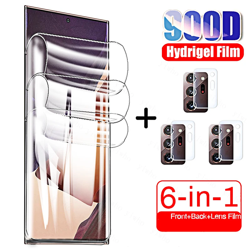 Front Back Hydrogel Film On Per Samsung Galaxy Note20 Ultra 5G Pellicola Salvaschermo Per Samsung Note 20 Note10 Plus Note10 Lite Lens
