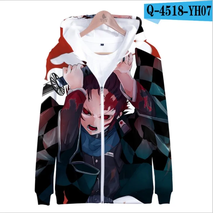 Костюм для косплея из аниме «убийца демонов» Kimetsu no Yaiba Kamado Tanjirou Nezuko; толстовки; кардиган на молнии с капюшоном; Agatsuma Zenitsu Tomioka - Цвет: 11