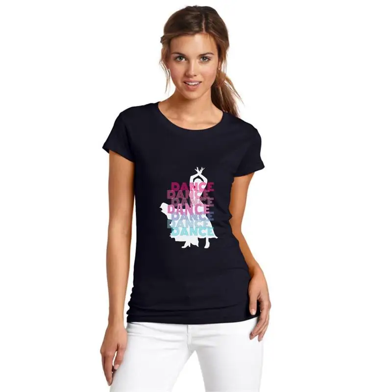 

Design dancer with dance retro look lettering tshirts men big size s~5xL fitted natural