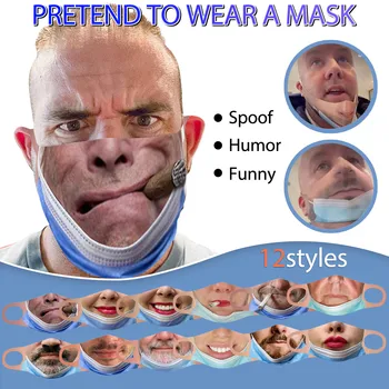 Маска Для Лица Adult Outdoor Washable Reuse Face Mask Protection Printing Funny Mouth Mask Halloween Cosplay Masks Маска Masque 1