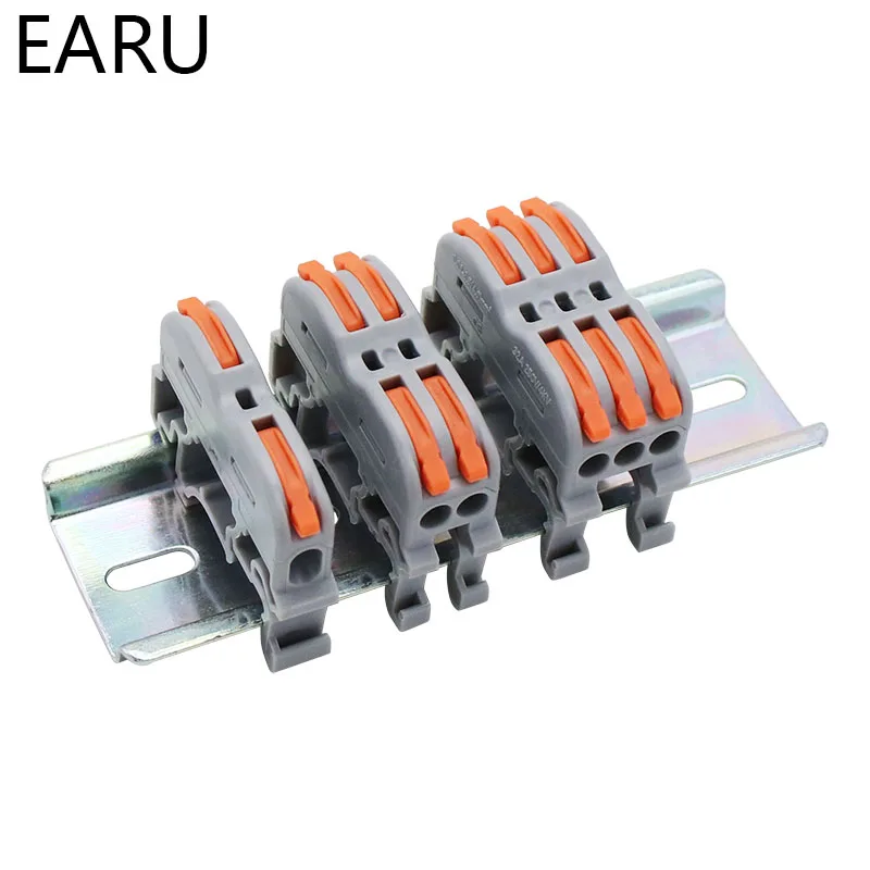 Mini Fast Wire Cable Connectors Universal Compact Conductor Spring Splicing Wiring Connector Push-in Terminal Block SPL-2/3 LED 5 Mini Fast Wire Cable Connectors Universal Compact Conductor Spring Splicing Wiring Connector Push-in Terminal Block SPL-2/3 LED 5