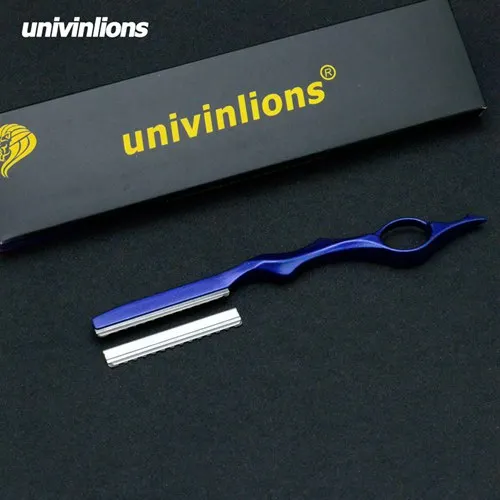 Univinlions 1 больше лезвия многоцветные Парикмахерские филировочные бритвы прямая Парикмахерская бритва нож для стрижки волос тоньше палочка бритвы - Цвет: B-9-O