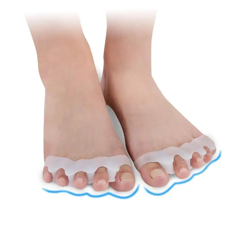 1 Pair Silicone Foot Care Gel Bunion Protector Toe Separators Straightener Spreader Correctors Hallux Valgus Foot massager