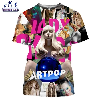 

Man's T-Shirts Print Lady Gaga T Shirt Sexy Singer Men 3D Tshirt Fashion Unisex Funny Sportswear Women Tees Tops Pullover E003-4