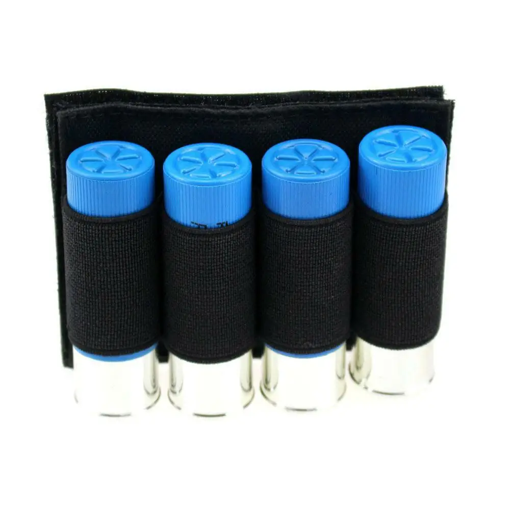 

Hunting Molle Magazine Pouch Airsoft Hunting Stick Shot gun Shell Ammo Carrier Holder 4 Round 12Ga 20Ga with Hook Loop