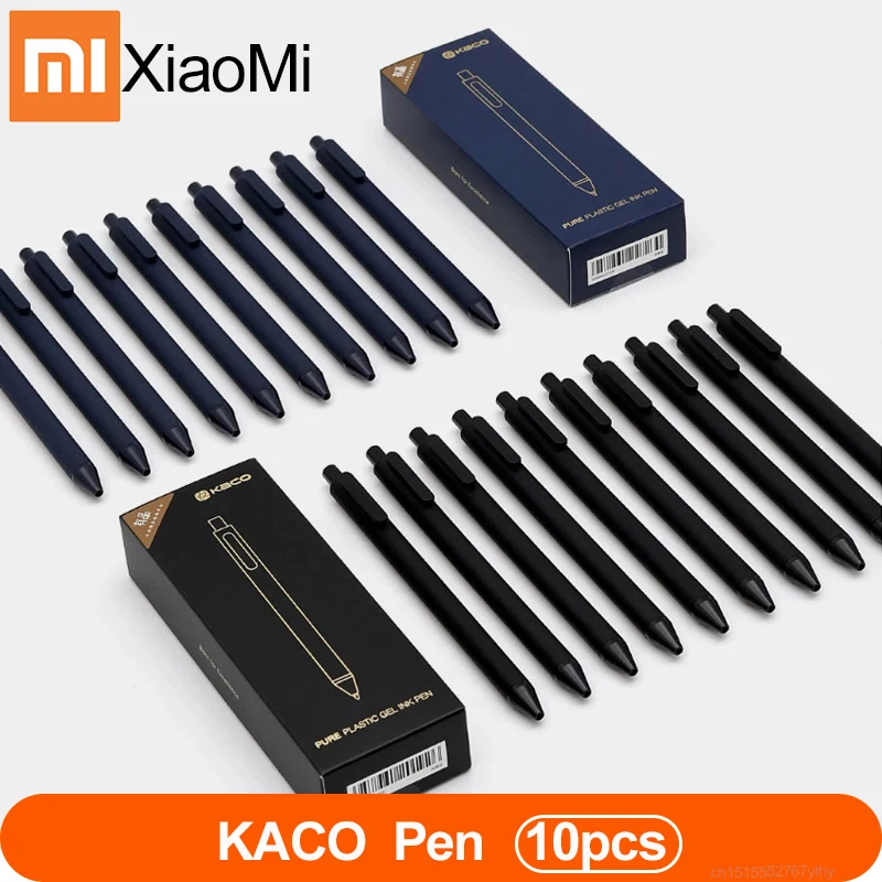 10 шт./лот Xiaomi KACO 0 5 мм знак ручка Гладкие Черные чернила прочный подписи 2 вида