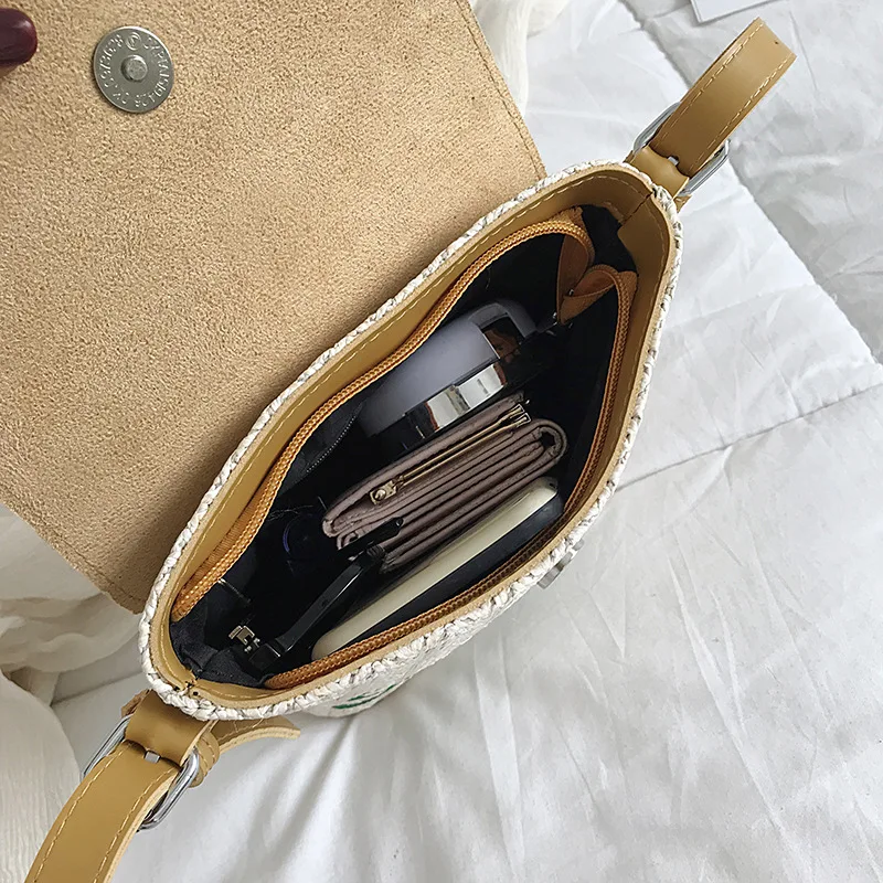 

High Grade Sense Western Style Straw Bag Women's 2019 New Style Korean-style Trend Versitile Fashion INS Crossbody Bag
