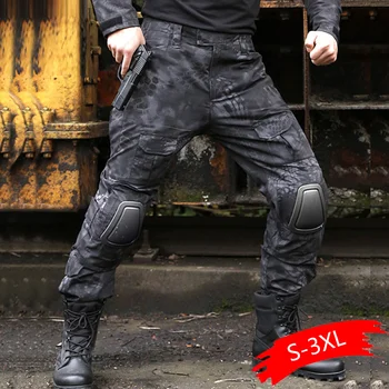 

12 Camouflage Color Tactical Clothing Army of Combat Uniform, Military Pants With Knee Pads, Airsoft Paintball Clothing