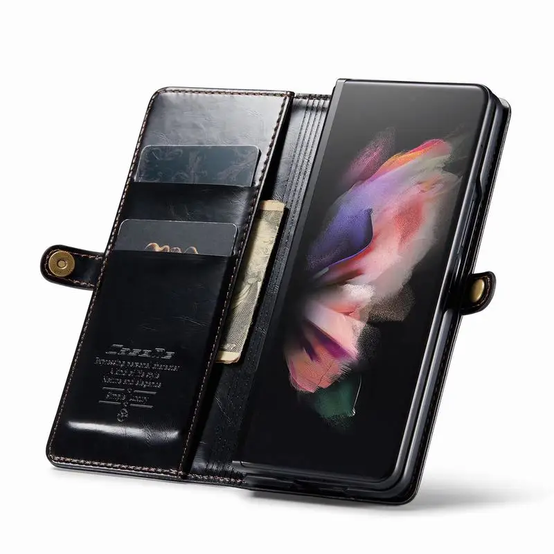 Leather Case For Samsung Galaxy Z Fold 3 4 5 Cover Business Wallet Shockproof Protector Shell For Samsung Z Fold 4 Case- H111d1f0ce4694fd49be23f4b068bced0o
