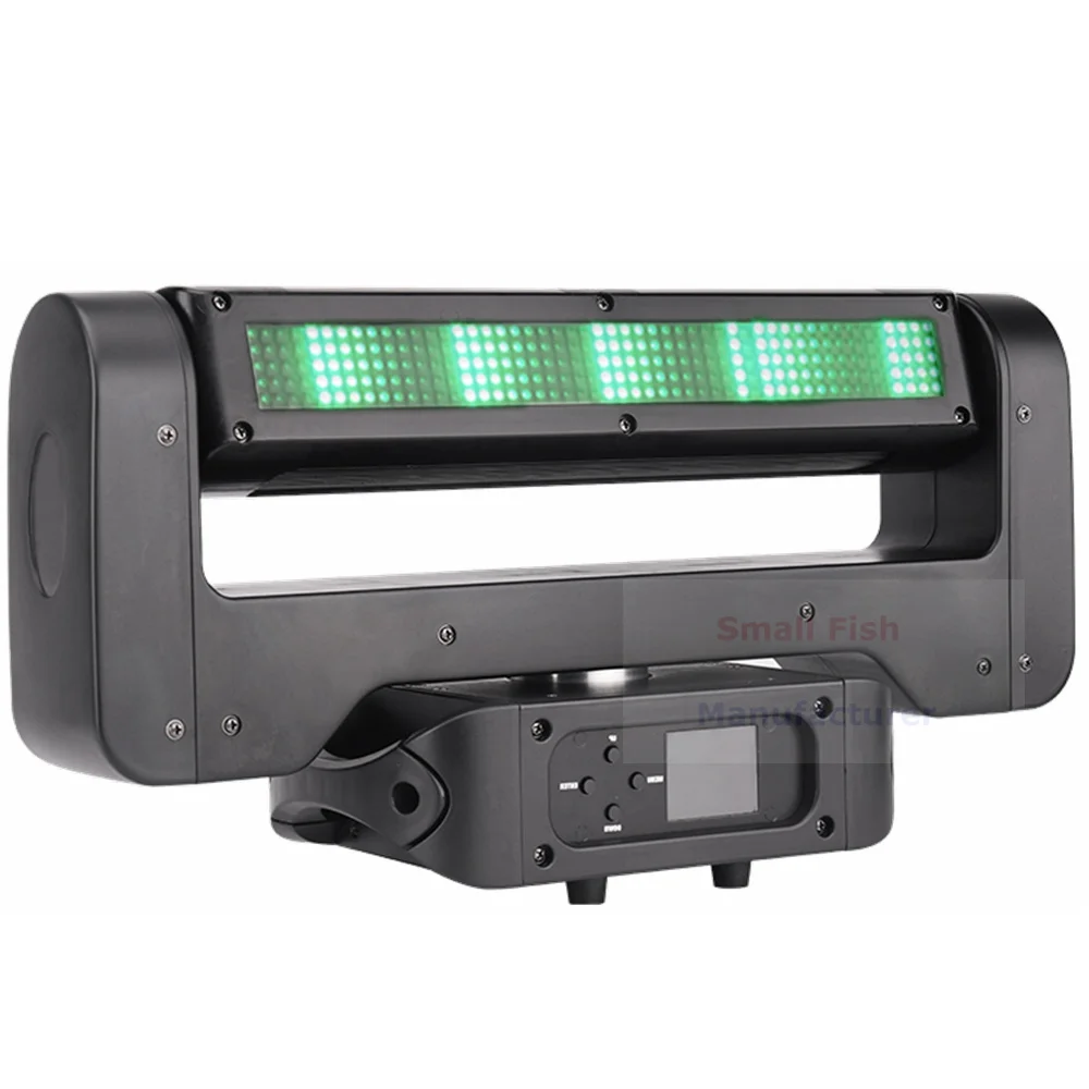 4Pcs/Lot LED 500X0.2W RGB 3IN1 Double Sides LED Moving Head Light DMX512 Stage Dj Lighting Effect Strobe Lights Wash Flash Light