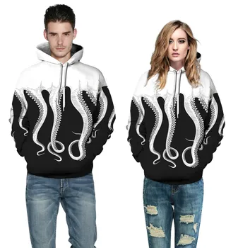 

Men's Couple Sweatshirt Christmas 3d Hoodie Printed Octopus Sweatshirt