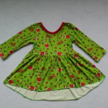 Детская Рождественская одежда; платье для девочек; осеннее платье с длинными рукавами и узором для девочек