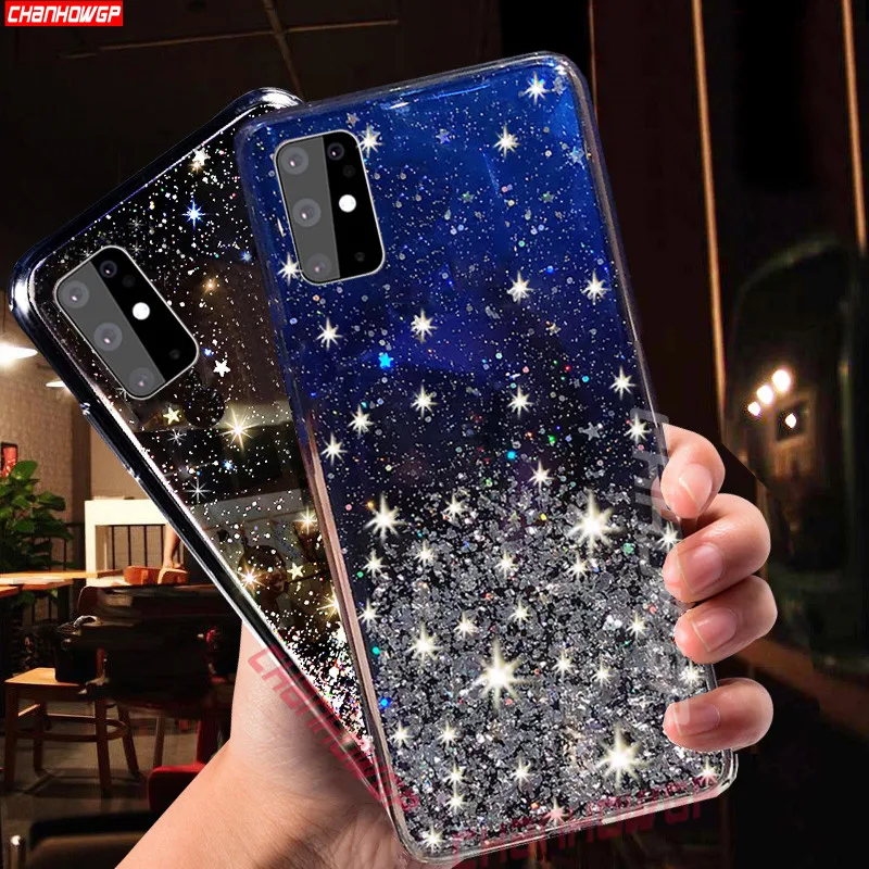 Силиконовый чехол с блёстками для Samsung Galaxy A71 A81 A91 A51 | Мобильные телефоны и