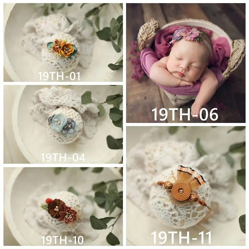 

New baby head flower hair band photography props elastic baby girl headband newborn photography props