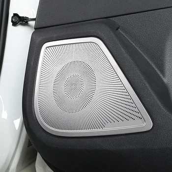

Car Door Gate Loudspeaker Sound Chrome Speaker Cover Trim Frame Sticker Interior Accessories For Nissan Altima Teana 2018 2019