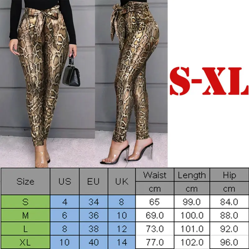 Women's Pants New Fashion Snakeskin 