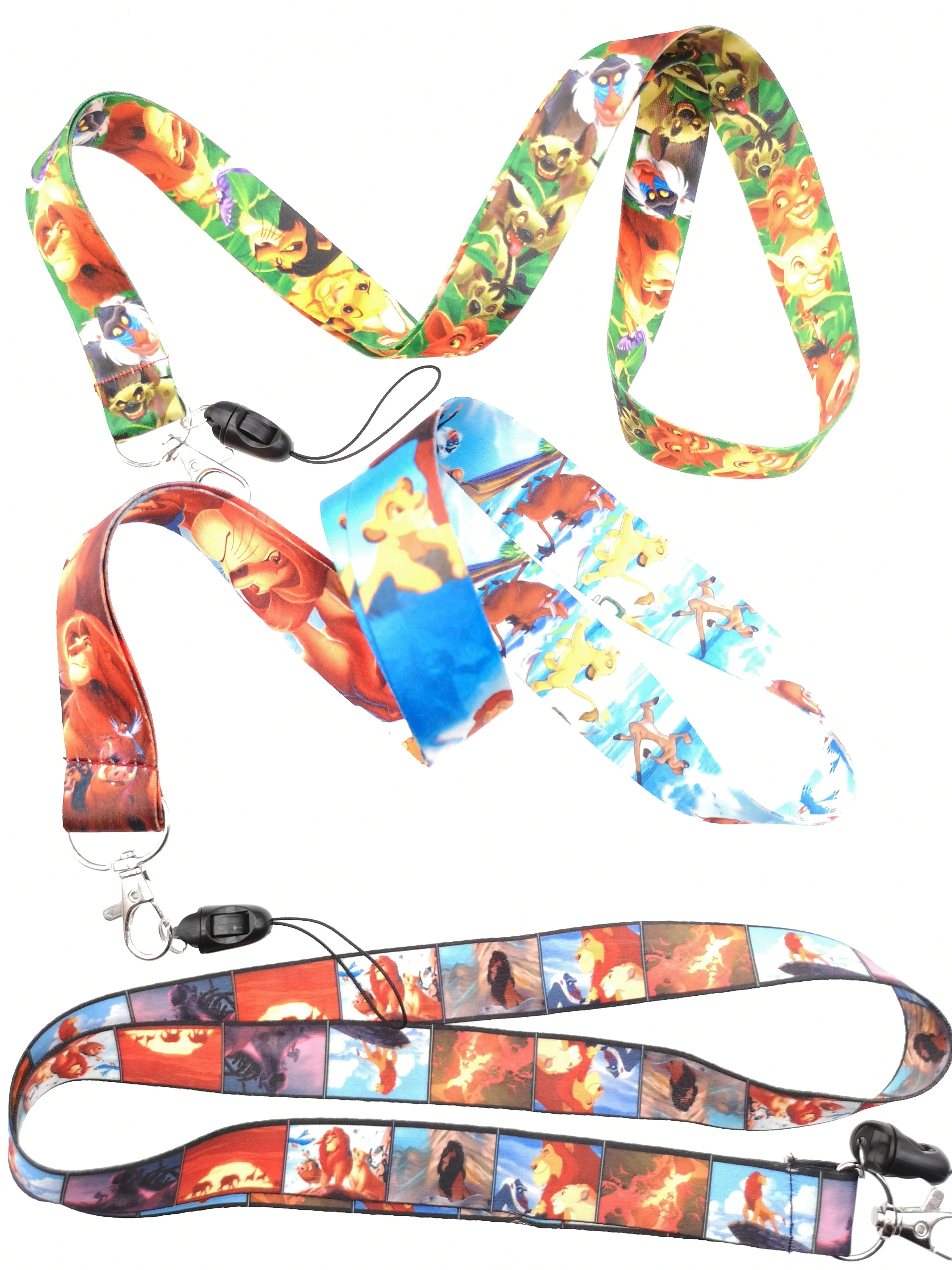 

10pcs/20pcs/50pcs/100pcs new lion king mix lanyard Neck Strap Lanyard Mobile Phone Key Chain ID Badge Key Chain