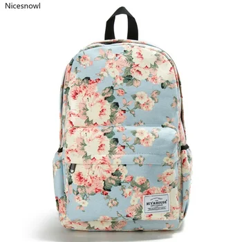 

Flower Printed Women Backpack Fashion Personality Female Rucksack Fresh Style School Backpack For Teenage Girls