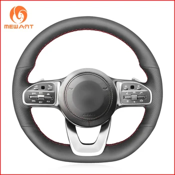 

Black Artificial Leather Car Steering Wheel Cover for Mercedes-Benz A-Class W177 C-Class W205 E-Class W213 S-Class W222 Parts