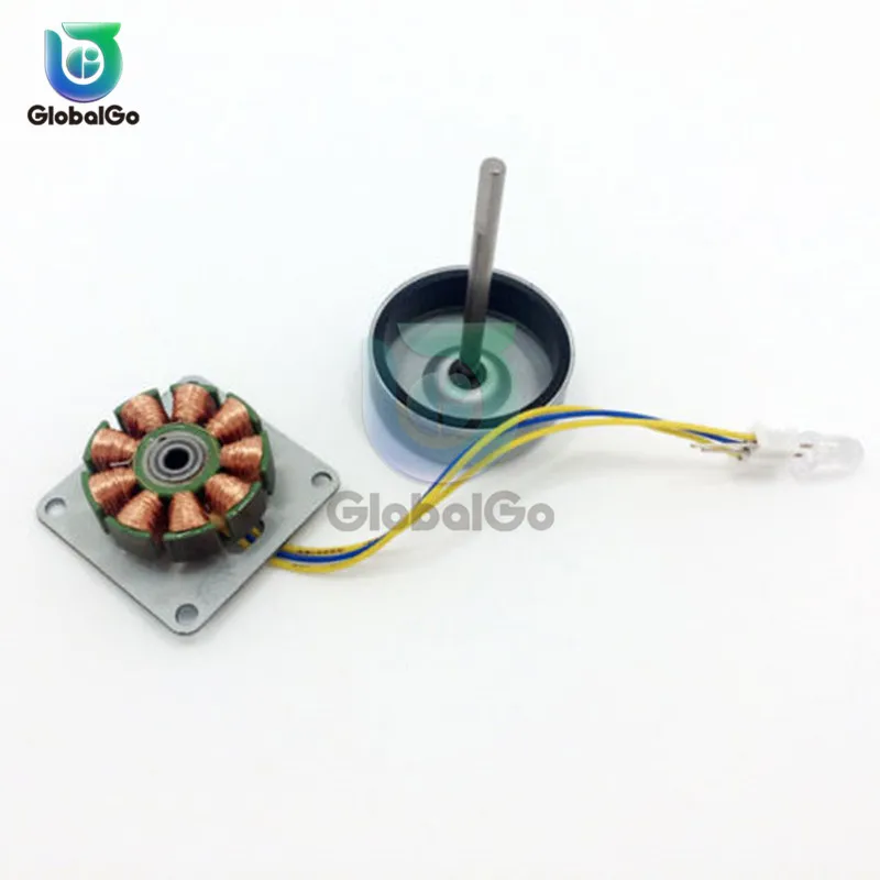 

Micro Three Phase AC Wind Generator Turbines Brushless Motor Hand Cranked Generator 3-24V 0.1A-1A 0.5-12W LED DIY Kit