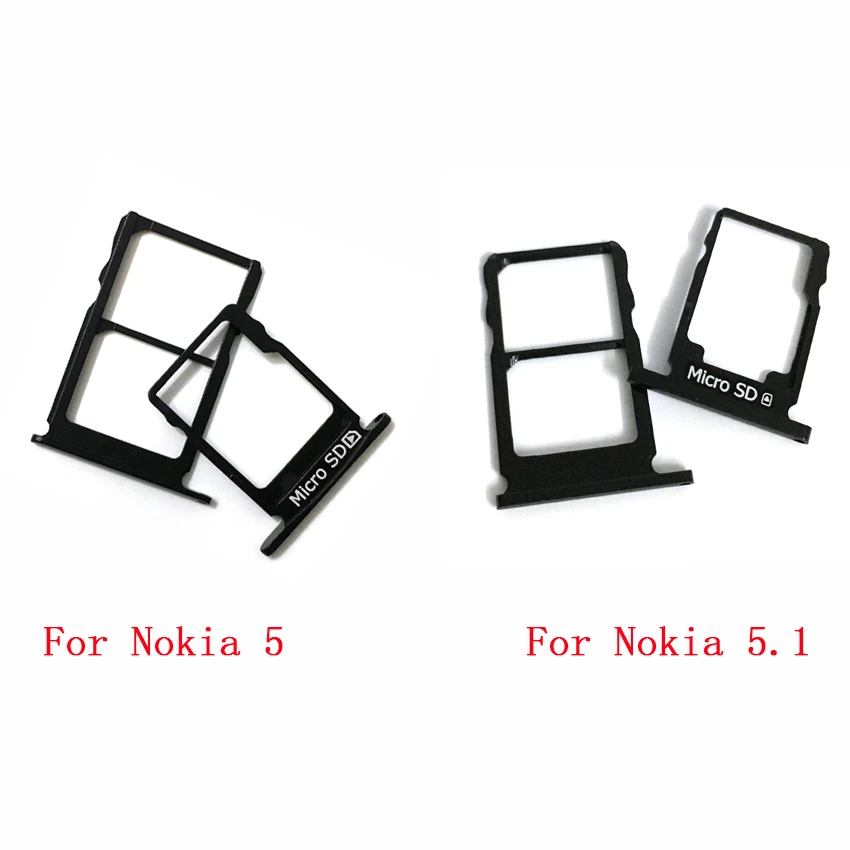 1set Sim Card Tray Holder Socket Sd Slot For Nokia 5 5 1 Repalcement Part Sim Card Adapters Aliexpress